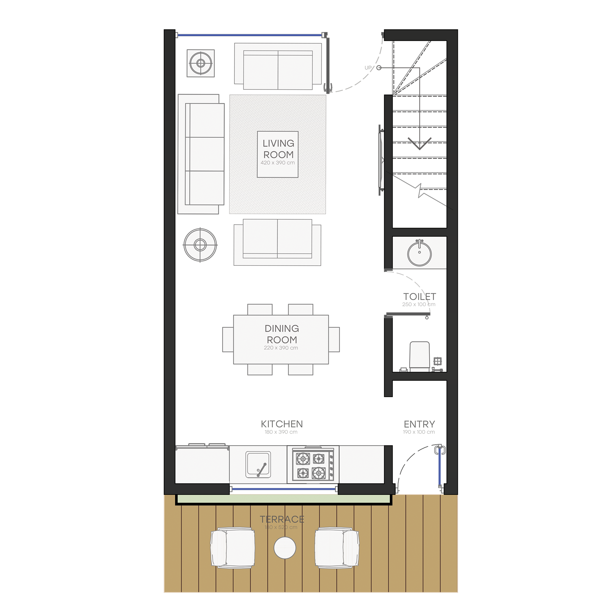 Fully Furnished - Two Bedroom Townhouse
