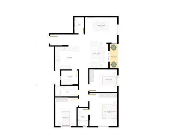 Three Bedroom Apartment- Fully Furnished